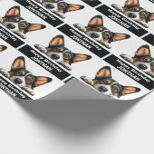 ダークコーギ誕生日カラフルかわいい ラッピングペーパー (角)