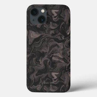 ダークコーヒースワール エシカル iPhone 13 カバー