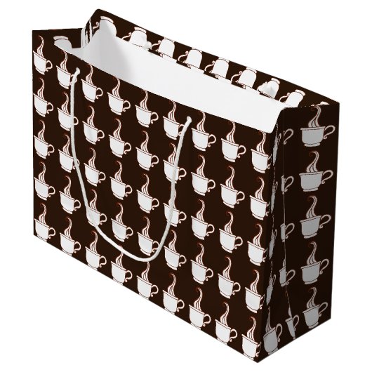 ダークコーヒー抱き枕 ラージペーパーバッグ (正面アングル)