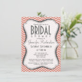 ダークコーラルシェブロン 招待状 (スタンド正面)