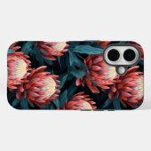 ダークコーラルプロテアはっきりしたフローラタフ Case-Mate iPhoneケース (裏面 (横))