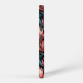 ダークコーラルプロテアはっきりしたフローラタフ SAMSUNG GALAXYケース (右側面)