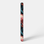 ダークコーラルプロテアはっきりしたフローラタフ SAMSUNG GALAXYケース (左側面)