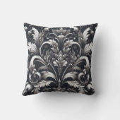 ダークゴシッはっきりしたク装飾花柄 クッション (裏面)