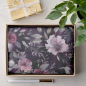 ダークゴシッエレガントクパープル&ピンクのバラのデコパージュ 薄葉紙 (ギフト)