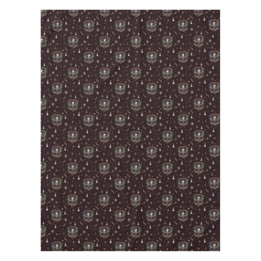 ダークゴシックのクリスマスエンジェル テーブルクロス (正面)