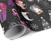 ダークゴシックのクリスマスラッピング紙 ラッピングペーパー (ロールコーナー)