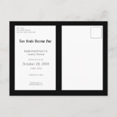 ダークゴシックのハロウィーンの結婚式の日付を保存 案内ポストカード (裏面)