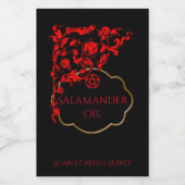 ダークゴシックのハロウィーンの食材 ワインラベル (シングルラベル)