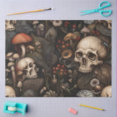 ダークゴシックのハロウィーンスカル組織の分離 薄葉紙 (クラフト)