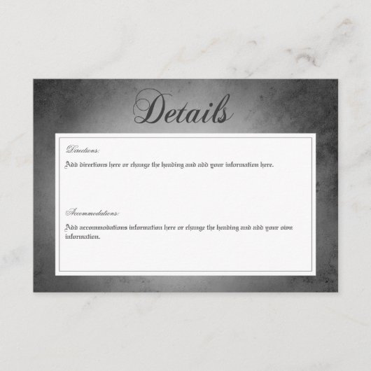 ダークゴシックのブラックウォーターカラー蛾の詳細 エンクロージャーカード (正面)