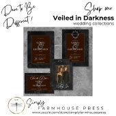 ダークゴシックのブラックフローラサテンダマスクブラウン サンキューカード