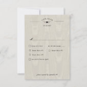 ダークゴシックのブラック&タンRavenスクリプトディナー 出欠カード (裏面)