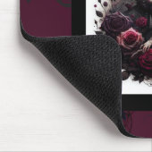 ダークゴシックの森フェアリーフローラバラブルゴーニュ マウスパッド (コーナー)