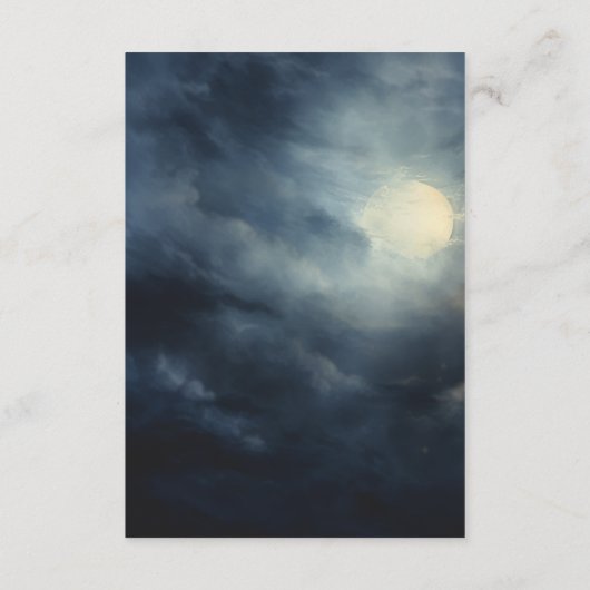 ダークゴシックの満月の夜空結婚の詳細 エンクロージャーカード (裏面)