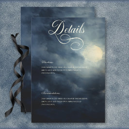 ダークゴシックの満月の夜空結婚の詳細 エンクロージャーカード