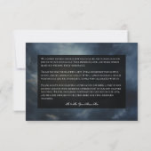 ダークゴシックの満月の夜空結婚の サンキューカード (裏面)