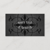 ダークゴシックの花の名刺をカスタマイズ 名刺 (裏面)