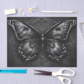 ダークゴシックの蝶のデコパージュ 薄葉紙 (クラフト)