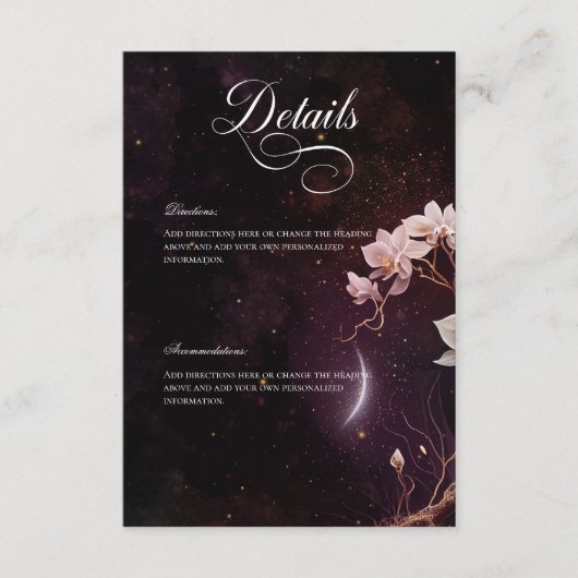 ダークゴシックの黒と白のオーキッドスペル詳細 エンクロージャーカード (正面)