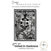 ダークゴシックの黒と白のスケルトンのカップルQRコード 出欠カード