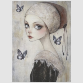 ダークゴシックガールグランジデコパージュ 薄葉紙