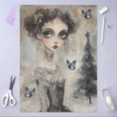 ダークゴシックガールグランジデコパージュ 薄葉紙 (クラフト)