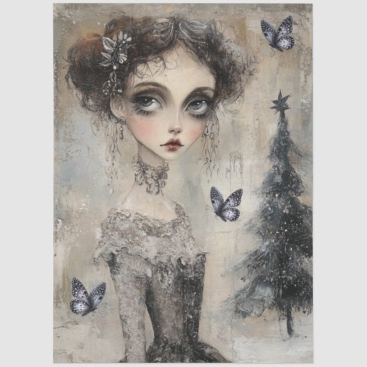 ダークゴシックガールグランジデコパージュ 薄葉紙 (正面)