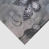 ダークゴシックガールレイヴンレッドポピー抽象芸術アート 薄葉紙 (詳細)