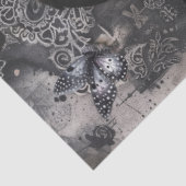 ダークゴシックガールレイヴンレッドポピー抽象芸術アート 薄葉紙 (詳細)