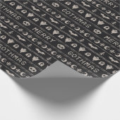 ダークゴシッククリスマスセーターラッピング紙 ラッピングペーパー (角)