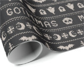 ダークゴシッククリスマスセーターラッピング紙 ラッピングペーパー (ロールコーナー)