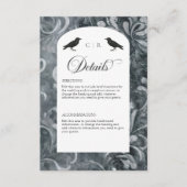 ダークゴシックグレー&ブラックダマスク&ラヴェンス詳細 エンクロージャーカード (正面)