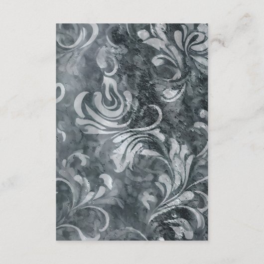 ダークゴシックグレー&ブラックダマスク&ラヴェンス詳細 エンクロージャーカード (裏面)