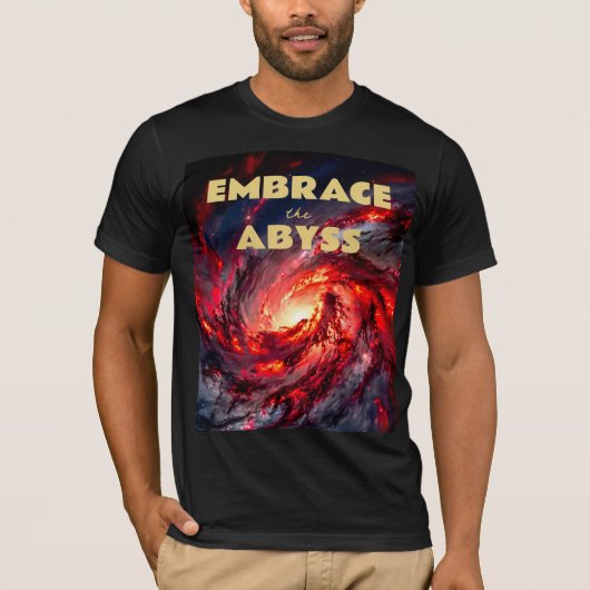 ダークゴシックコズミックホラー赤い銀河スペース Tシャツ (正面)