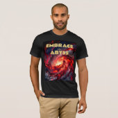 ダークゴシックコズミックホラー赤い銀河スペース Tシャツ (正面フル)