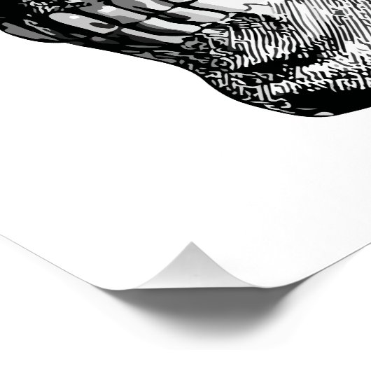 ダークゴシックスカルアート ポスター (コーナー)