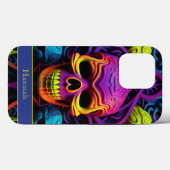 ダークゴシックネオンカラフルスカル Case-Mate iPhoneケース (裏面 (横))