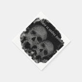 ダークゴシックハッピーハローウィンスカル図 スタンダードカクテルナプキン (角)
