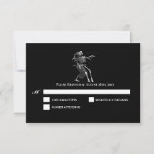 ダークゴシックハロウィンウェディングRSVPカード 出欠カード (正面)