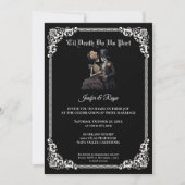 ダークゴシックハロウィン結婚式招待状 招待状 (正面)