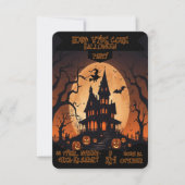 ダークゴシックハロウィーン招待状ホラーテーマ 招待状 (正面)