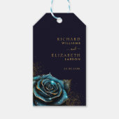 ダークゴシックバラグリッター結婚ズ ギフトタグ (正面)