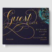 ダークゴシックバラグリッター結婚ズ ゲストブック (正面)