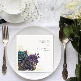 ダークゴシックバラグリッター結婚ズ スタンダードカクテルナプキン