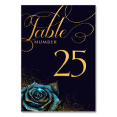 ダークゴシックバラグリッター結婚ズ テーブルナンバー (正面)