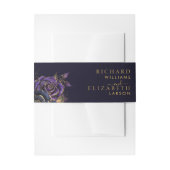 ダークゴシックバラグリッター結婚ズ 招待状ベリーバンド (正面例)