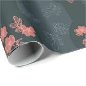 ダークゴシックバラパターン ラッピングペーパー (ロールコーナー)