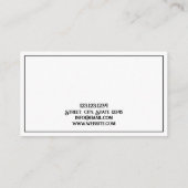 ダークゴシックバラ白黒タトゥーアーティスト 名刺 (裏面)