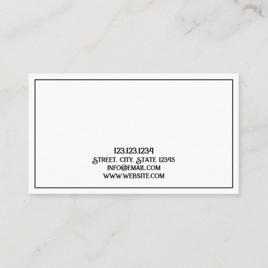 ダークゴシックバラ白黒タトゥーアーティスト 名刺 (裏面)